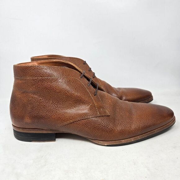 WOLF & SHEPHERD Striker Chukka Boot Brown Leather Men US 12 - Picture 1 of 16
